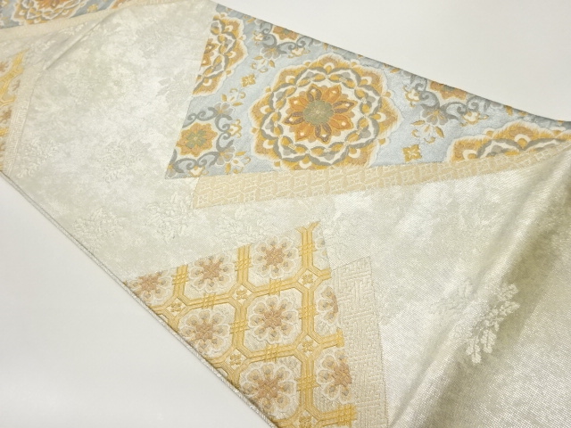 JAPANESE FUKURO OBI / WOVEN FLOWER CREST